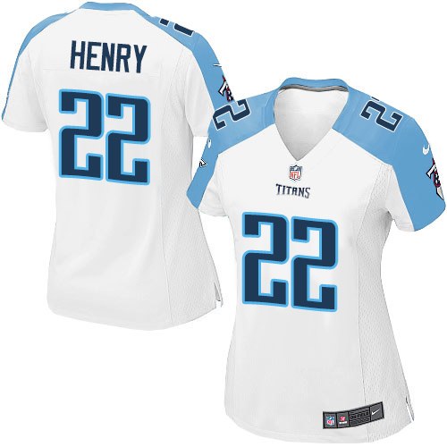 Women's Elite Derrick Henry Nike Jersey White Road - #22 NFL Tennessee Titans